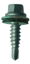 6.3 x 22mm A2 Bi-Metal Stainless Steel Hex Head Tek 2 Stitching Screw with 16mm Bonded Washer