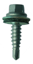 6.3 x 22mm Zinc Coated Stitching Screw with 16mm Bonded Washer for Light Steel